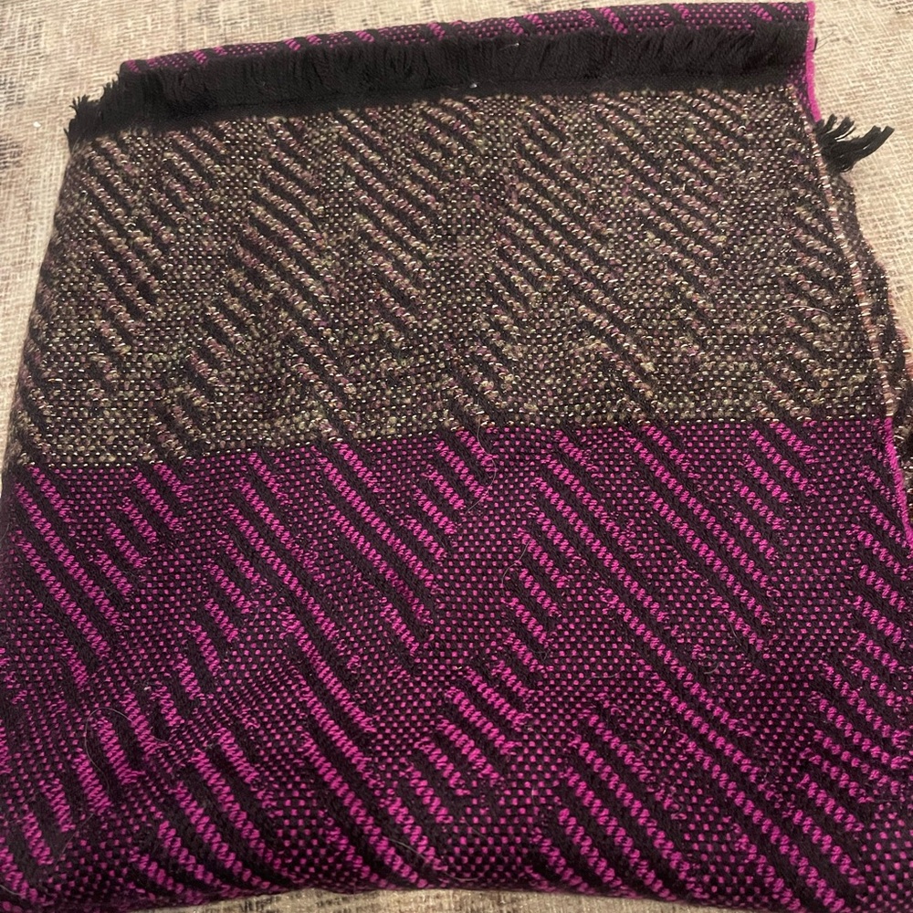 MISSONI Oversized Wool Mohair Fringe Shawl / Scarf Multicolor 65”× 29” - Picture 10 of 12